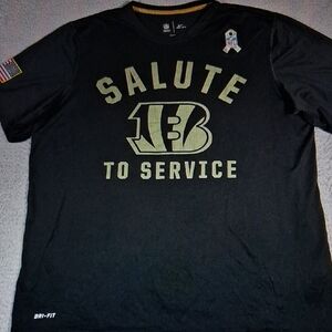 Nike Black and Gold Salute to Service Tee